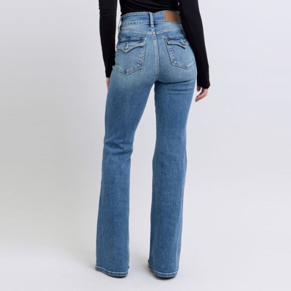 Judy Blue High-Waist Flare Jeans with Tint - Picture 1 of 4